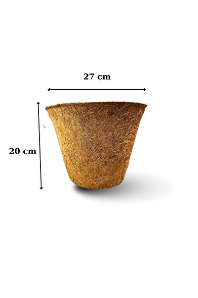 Saksı Mix Coco Pot 20x27 cm Organik Cocopeat Bitki Saksısı Çiçek Saksısı Hind...