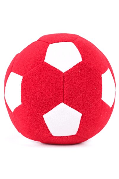 BCOVERART Peluş Oyuncak Top Sparka Peluş Taraftar Futbol Topu 20cm - Kırmızı Beyaz