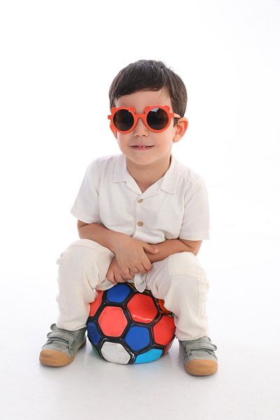machupıcchu Scandinavian Teddy Bear Model Children's Sunglasses Mustard Color UV400 Protected
