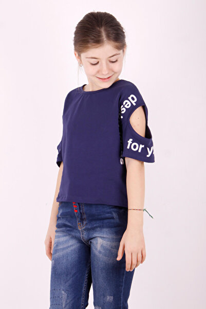 Toontoy Дівчинка - Футболка з деталями на рукавах