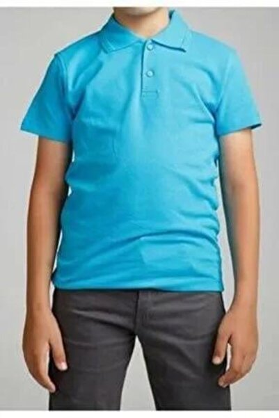 Ümiteks world of clothes Tricou de școală turcoaz deschis cu mânecă scurtă cu...