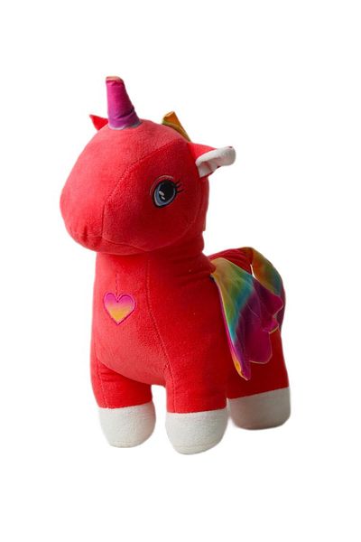 e-life shop Unicorn Pegasus Horse Figured Plush Toy with Rainbow Pattern Imported Fabric - Sleep & Playmate, Large Size