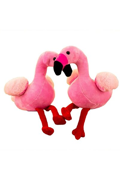 e-life shop 2 Adet İthal Kumaş Yumuşak Dokulu Hawaii Flamingo Parti Süsleme Peluş Oyuncak Oyun & Uyku Arkadaşı