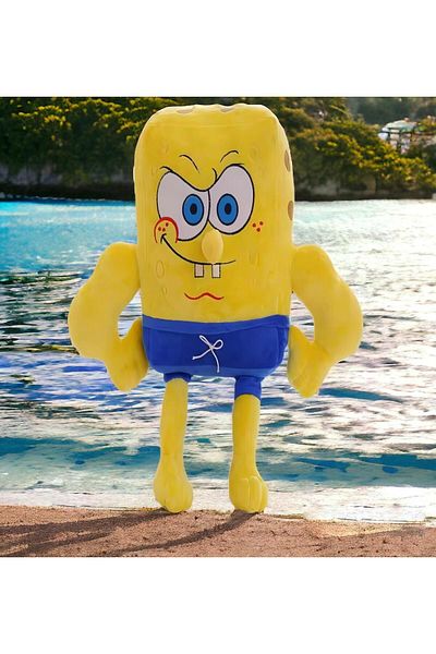 e-life shop Imported Fabric Colorful 3D Sponge Bob Figure Plush Toy Types Sleeping & Playmate GIANT 70 cm