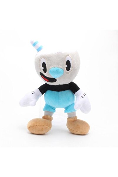 e-life shop Ithal Kumaş Fincan Kafalar Cuphead Veya Mugman Figür Peluş Oyuncak Oyun & Uyku Arkadaşı 25 Cm.