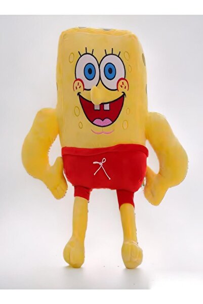 e-life shop İthal Kumaş Renkli 3 Boyutlu Sünger Bob Figür Peluş Oyuncak Çeşit...