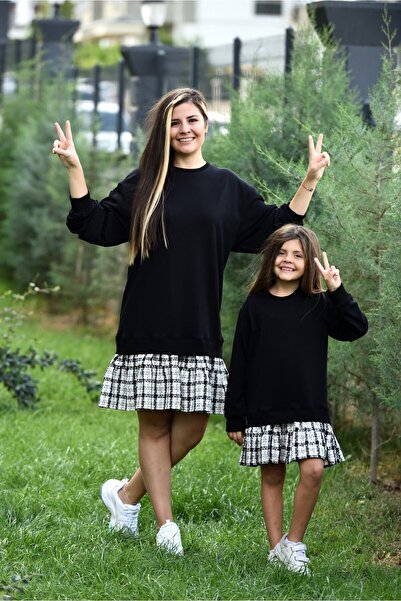 EYLÜL ELİF BUTİK Φόρεμα φούτερ Mother Daughter (Μητέρα και παιδί πωλούνται χωριστά)