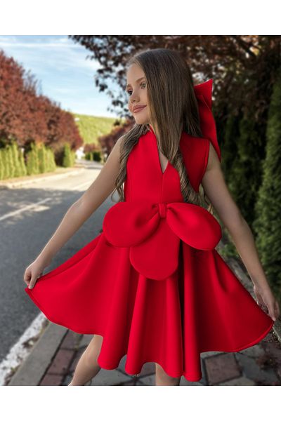 By Feyza Kids Collection Girl's Panda Puff Dress