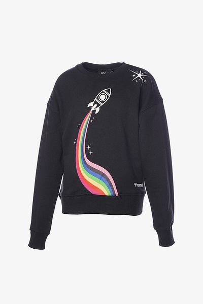 hummel Детски суитшърт Hmlastrid черен - 921896-2001
