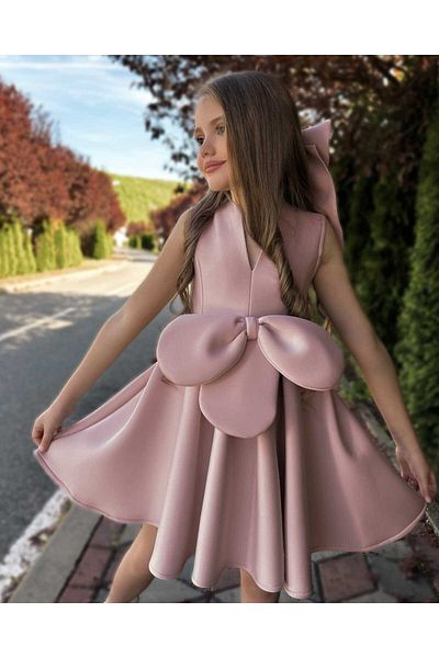By Feyza Kids Collection Panda Patterned Girl's Puff Dress