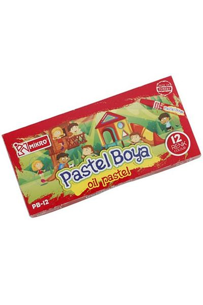 Mikro Pastel Paint 12 Colors with Lid Pb-12n-12-pcs-pkt