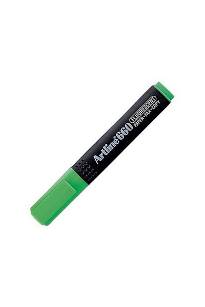 artline Pastel Green Highlighter - Cut Point, 1-4 mm, Ek-660 Model - Pack of 12