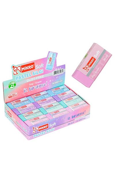Mikro Eraser Soft Pastel 2B-24P (Pack of 24)