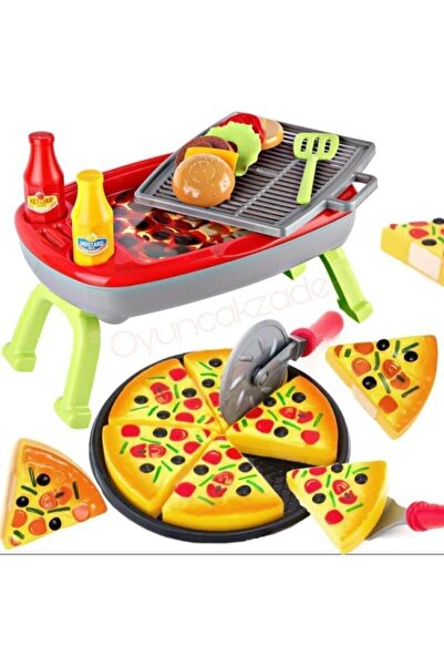 OyuncakZade Oyuncak Mangal Seti + Pizza Oyun Seti Kız Ve Erkek Çocuk Oyuncakları