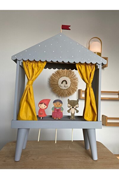 SincapJoo El Yapımı Ahşap Kukla Tiyatrosu Sahnesi