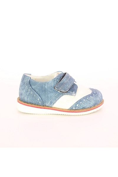 Miss Junior Ortopedic Clasic Denim Albastru Alb Elegant, Confortabil Vară Băieți Pantofi