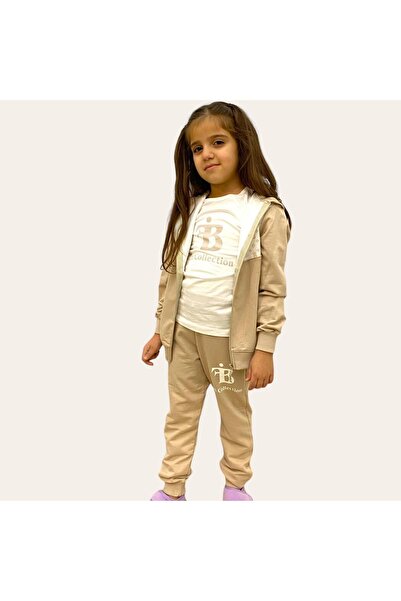 İFBA KİDS Girl's 3 Piece Tracksuit Set Seasonal 13173