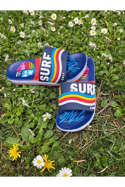 Butik Junisteps Children's Slippers - Slidable Sole and Patterned - Surf