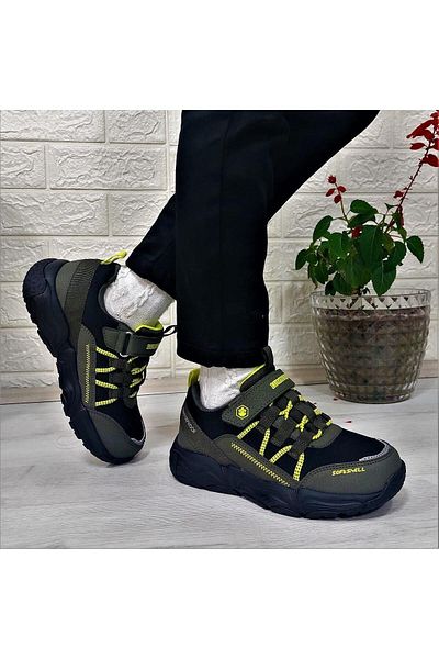 lumberjack Heat Khaki-žluto-černé voděodolné chlapecké boty