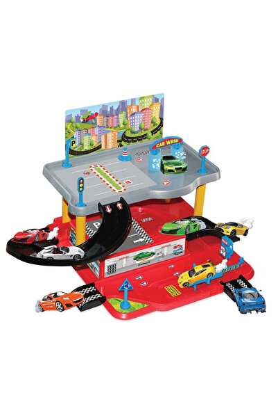 Doğan Oyuncak Dünyası 2 Story Garage Play Set - Parking Lot Set - Car Set - Hotwheels Set - Station
