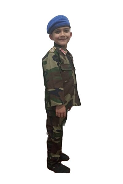 Çocuktarz بدلة أطفال باللون الداكن (العالم) باللون الأزرق المموه العسكري