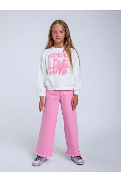 Escabel Girl's Wide Leg Buttoned Trousers