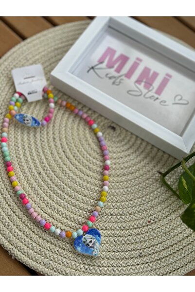 minikidsstore Elsa Kız Çocuk Kolye ,Bileklik Takımı