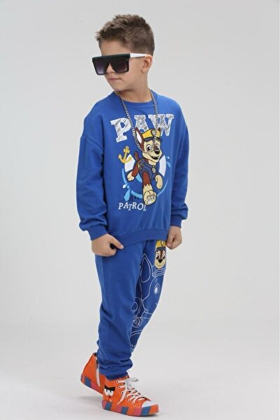 ÇocukçaGiy Erkek Çocuk Eşofman takımı 2 ip Pamuklu oversize geniş kalıp Paw Patrol 2-8 yaş