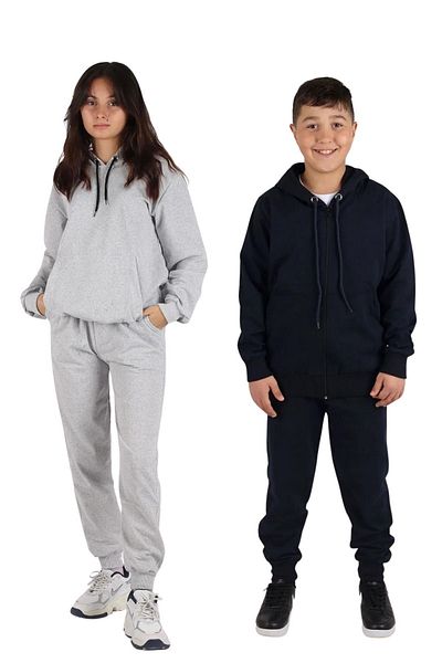 armicem Unisex Παιδική αθλητική φόρμα - 2 τμχ, με τσέπη καγκουρό και κουκούλα