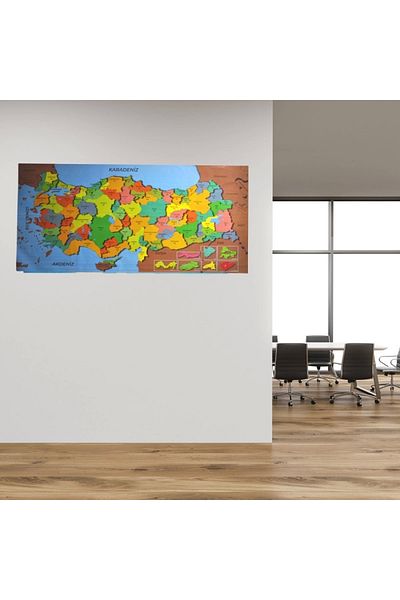 Buffer Türkiye's Map Patterned - Magnetic and Unnecessary Wall Sticker 118*56 cm (4533)