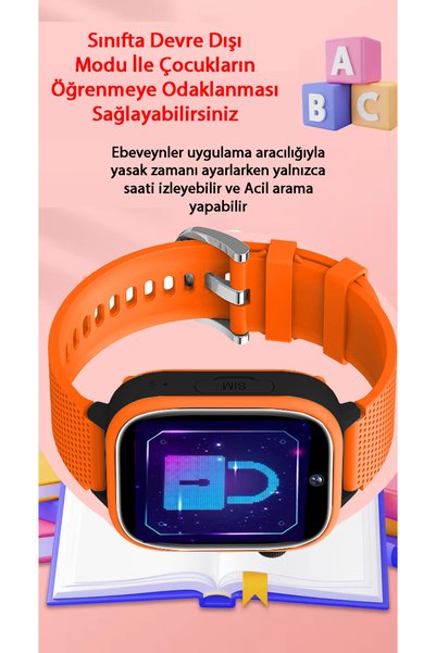 Smartberry Z51 Görüntülü Görüşme Gps Wıfı Net Konum Gizli Dinleme Akıllı Çocuk Takip Saati Sim Kartlı - Mavi