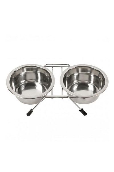 Karlie Double Steel Food Bowl 11 cm