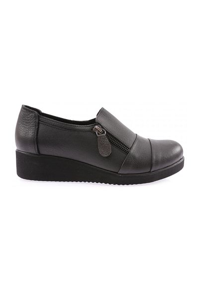 DGN Pantofi confortabili pentru femei din piele naturală neagră - 1263217
