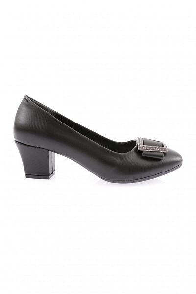 DGN Pantofi cu toc cu cataramă pentru femei, negru Laser 3472328
