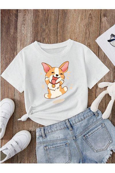 Pelna Tricou pentru copii cu imprimeu alb Sweet Dog