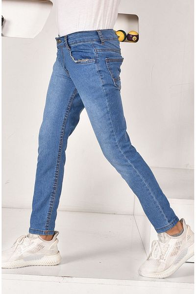 MORE KIDS Boy's Light Blue Lycra Jeans