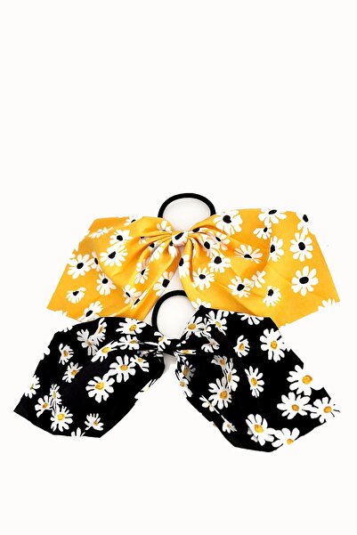 New Obsessions Daisy Patterned 2 Pieces Bow - Dangle Rubber Buckle