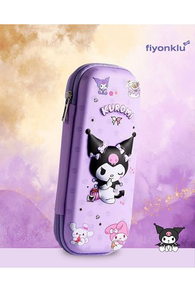 fiyonklu Kuromi Primary School Student Pencil Case for Girl