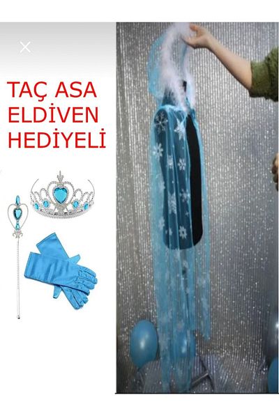 dilaydamla kids Elsa Cape Set T Hair Staff Mănuși