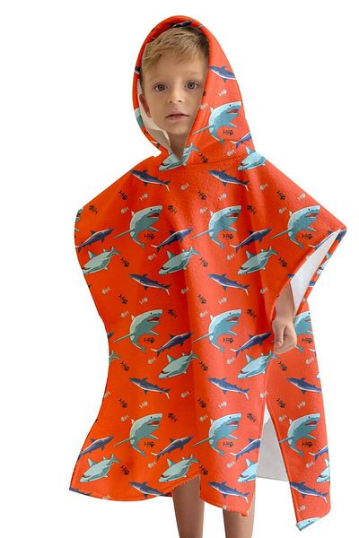 C&City Digital bedruckter Kinderponcho C1701 Coral