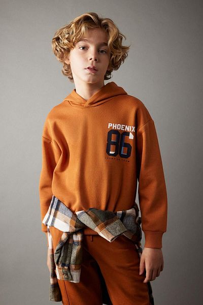 DeFacto Boy's Oversize Sweatshirt with Hood - Printed, B3993A823Wn