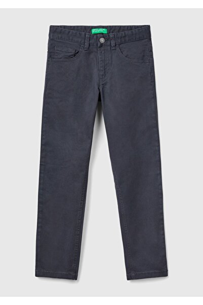 United Colors of Benetton Габардинов панталон за момче - антрацит, 5 джоба