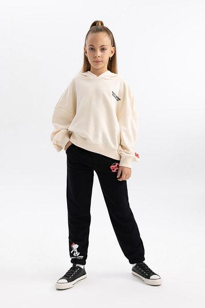 DeFacto Snoopy Girl's Hooded Relax Fit Sweatshirt - A7734A823Au