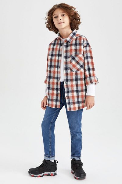 DeFacto Boy's Flannel Long Sleeve Shirt - Z7465A622Wn