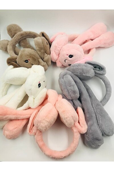 EBMER Білі кролячі вуха - захисні рухомі плюшеві вуха