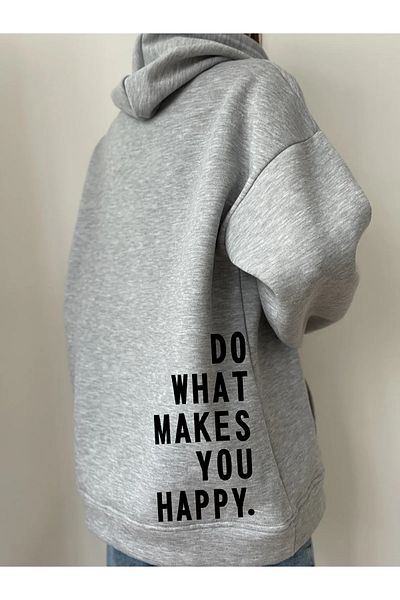 yueswear Γκρι πλεκτό φούτερ Unisex - 2ip Raised