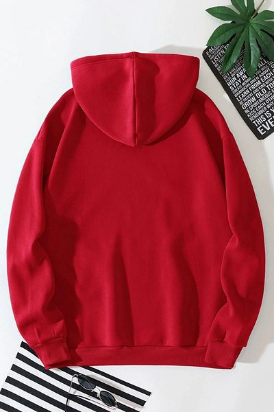 mw memowear Унисекс плетен суитшърт Malibu в червен цвят - 2 прежди, повдигнати