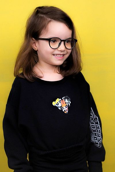 By Donetto Dark Green Unisex Children's Computer Screen Glasses - Age 3-9