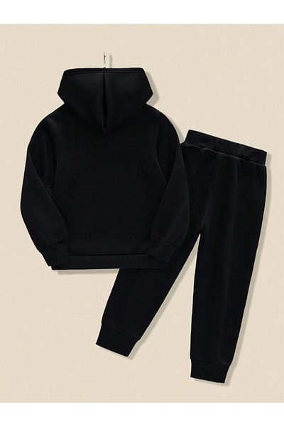 THEKONT Leopard Patterned Heart Hooded Cotton Tracksuit Set - Code:20244