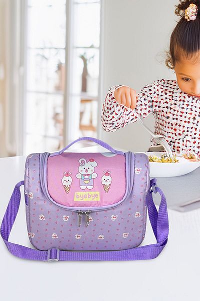 Bye Bye Yummy Nursery Kids Hand and Shoulder Thermo Lunchbox - Rabbit